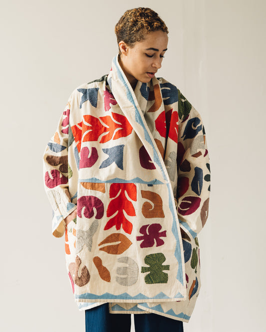 Delphine Embroidered Haori Coat, Faded