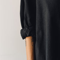 Delphine Oversized Overlay Shirt, Black