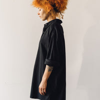 Delphine Oversized Overlay Shirt, Black