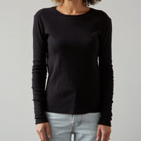 Diamond Leah Long Sleeve Tee, Black