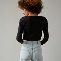 Diamond Leah Long Sleeve Tee, Black