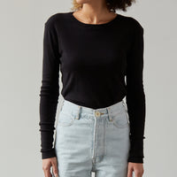 Diamond Leah Long Sleeve Tee, Black