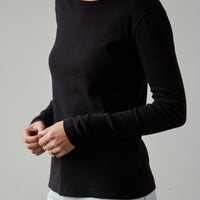 Diamond Leah Long Sleeve Tee, Black