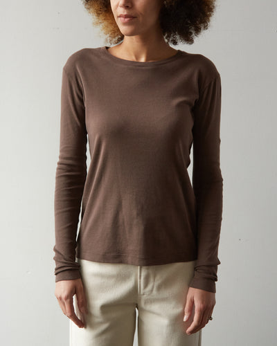 Diamond Leah Long Sleeve Tee, Cocoa