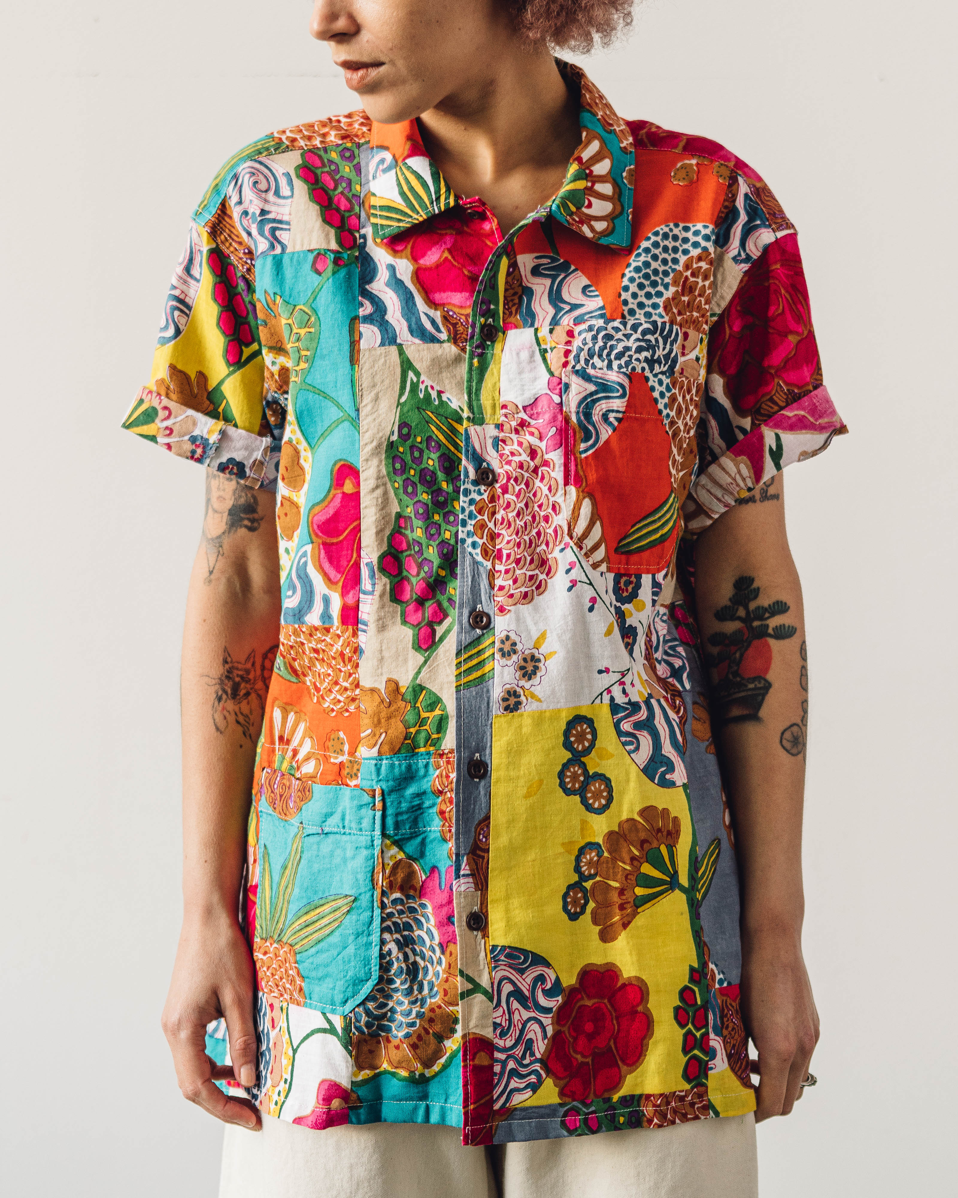 Engineered Garments Camp Shirt, Multi | Glasswing