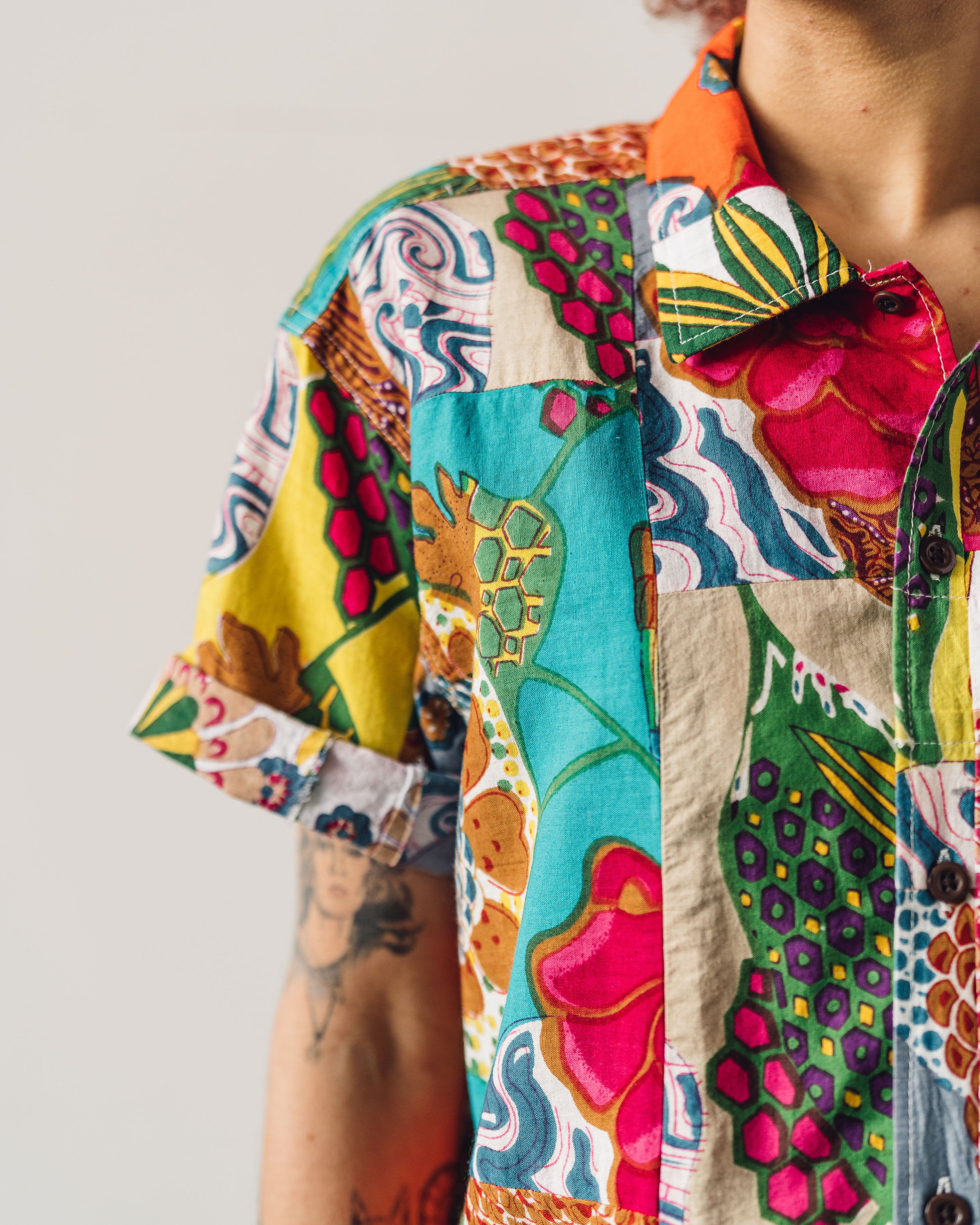 Engineered Garments Camp Shirt, Multi – Glasswing