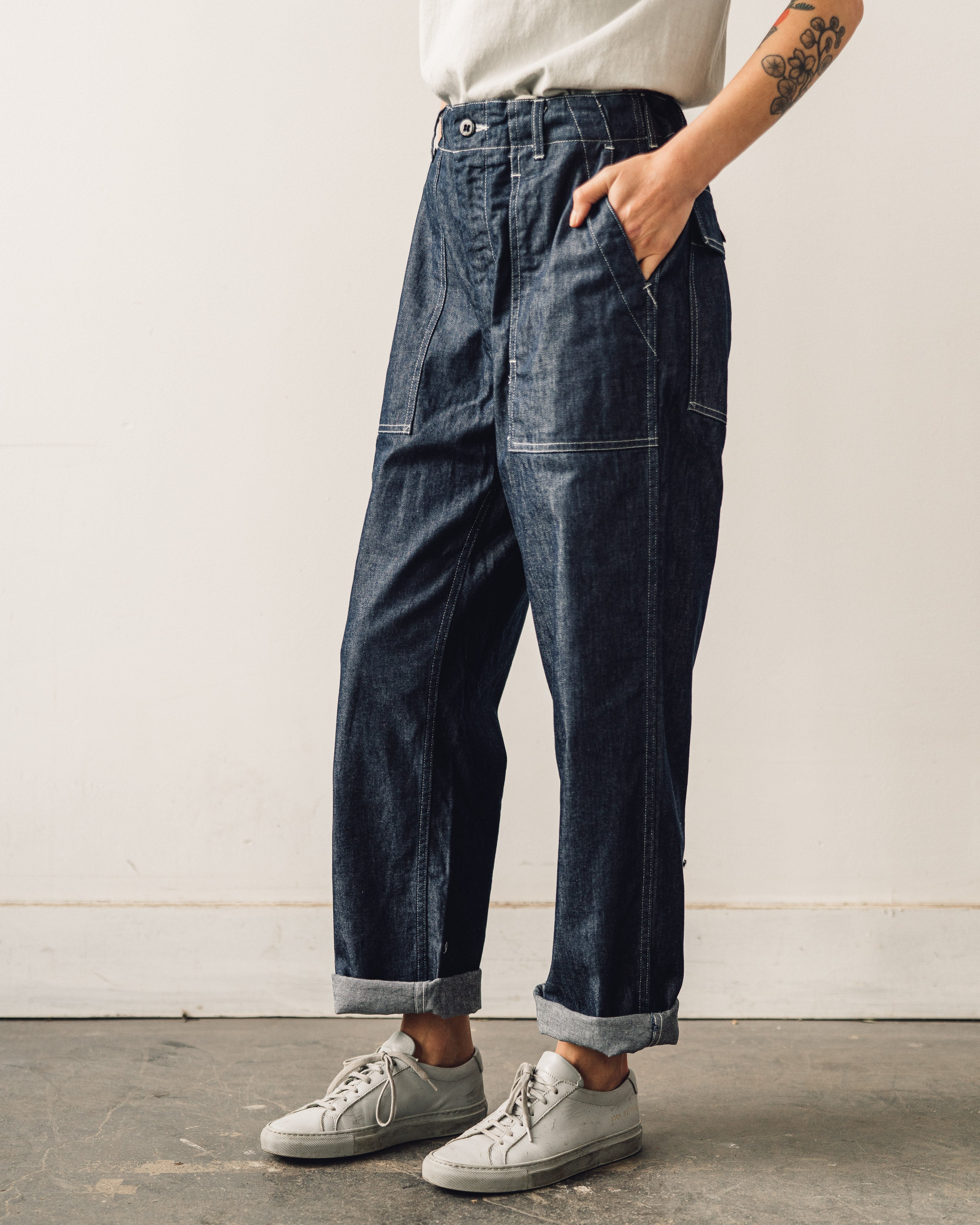 パンツ engineered garments Fatigue Pant Denim Engineered Garments Fatigue Pant, Denim – Glasswing