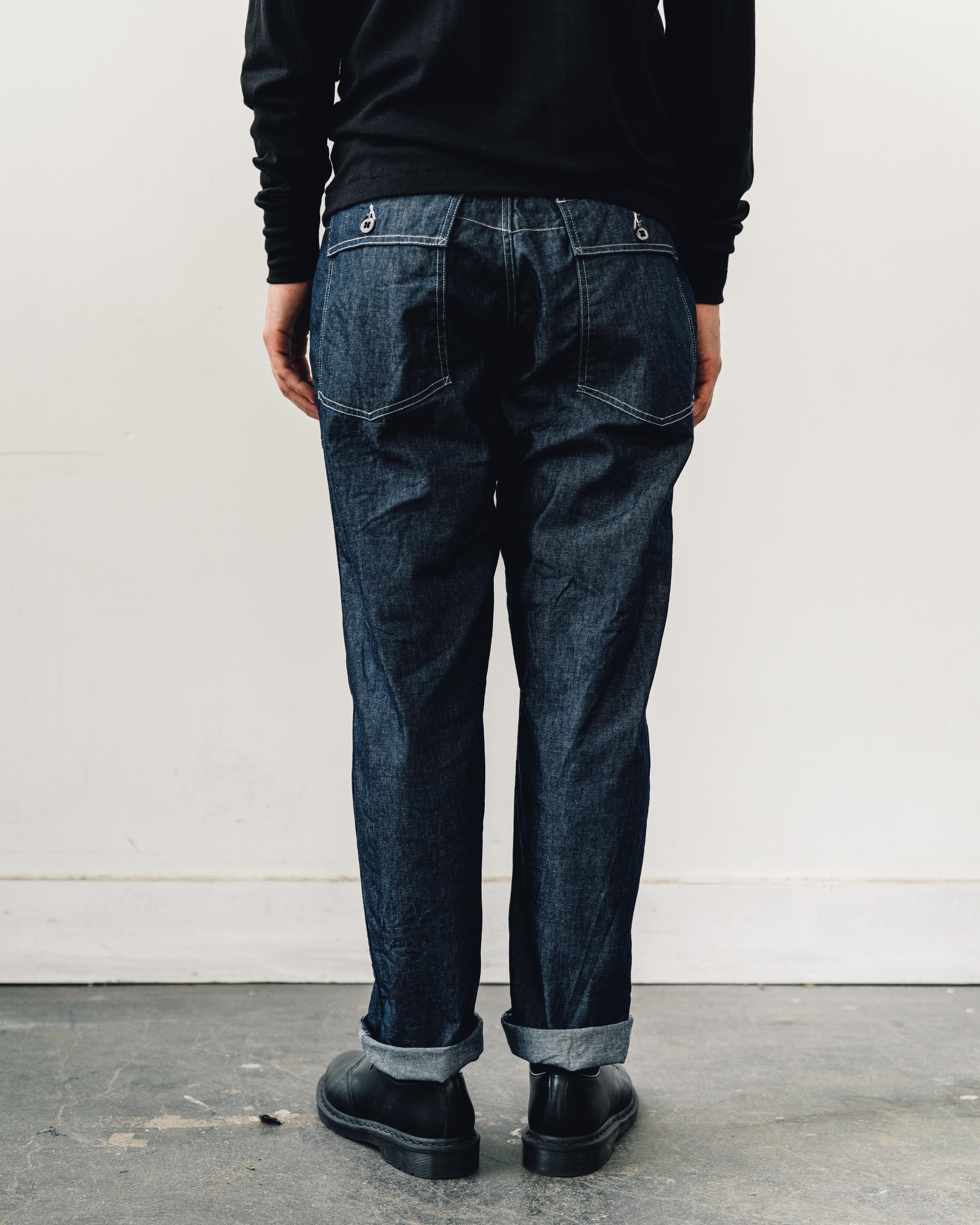 Engineered Garments Unisex Fatigue Pant, Denim – Glasswing