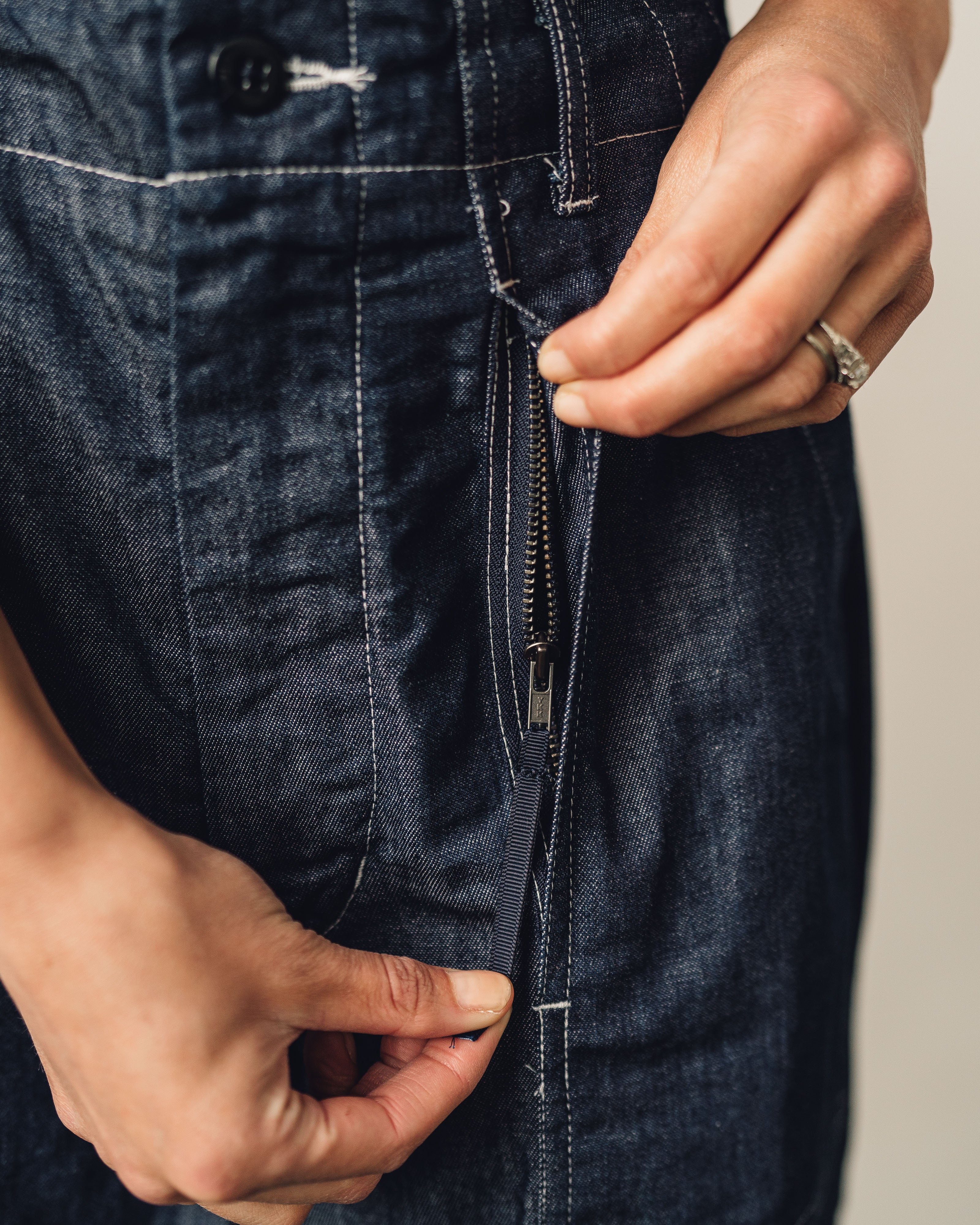 Engineered Garments Fatigue Pant, Denim – Glasswing
