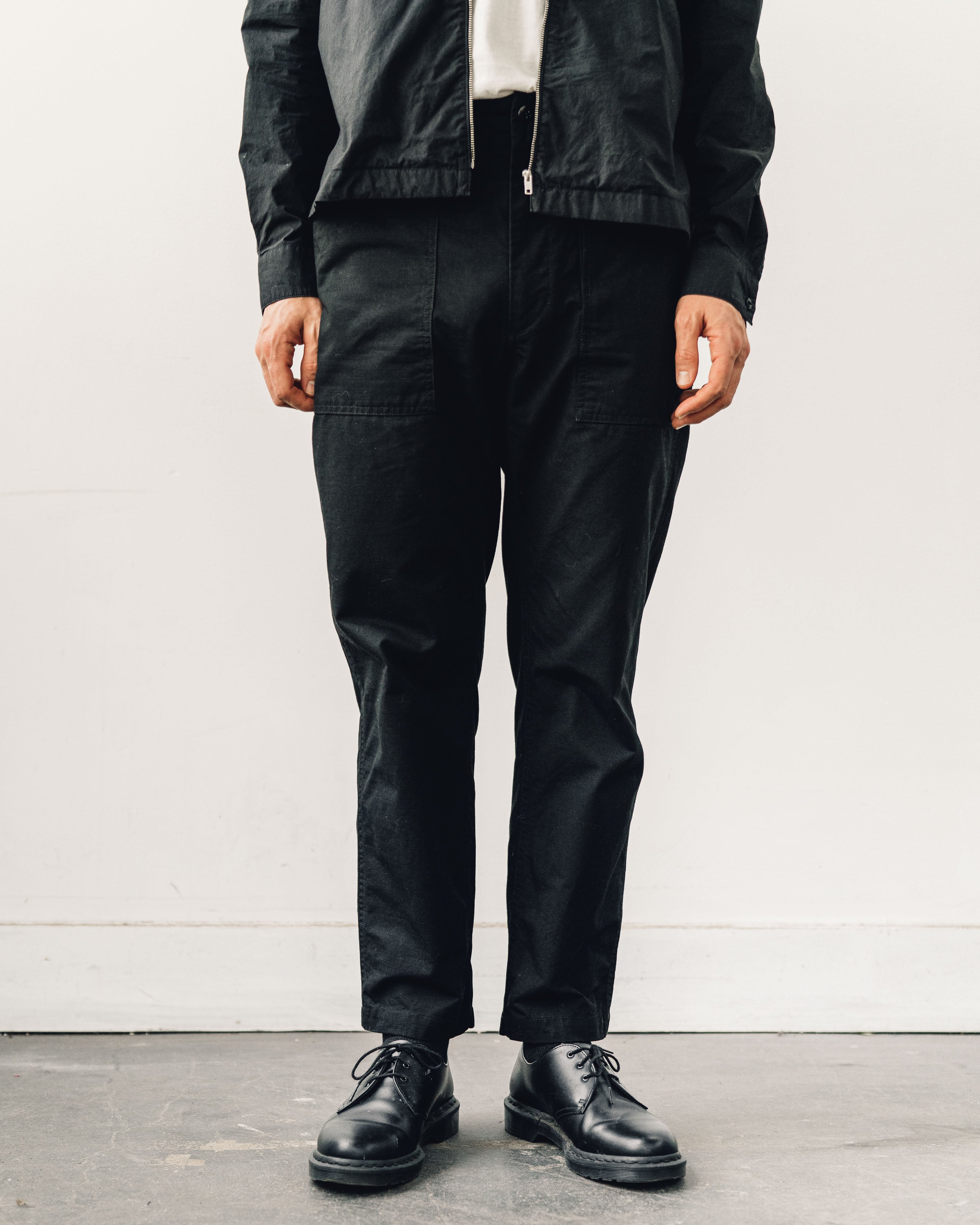 Engineered Garments Ripstop Fatigue Pant, Black | Glasswing