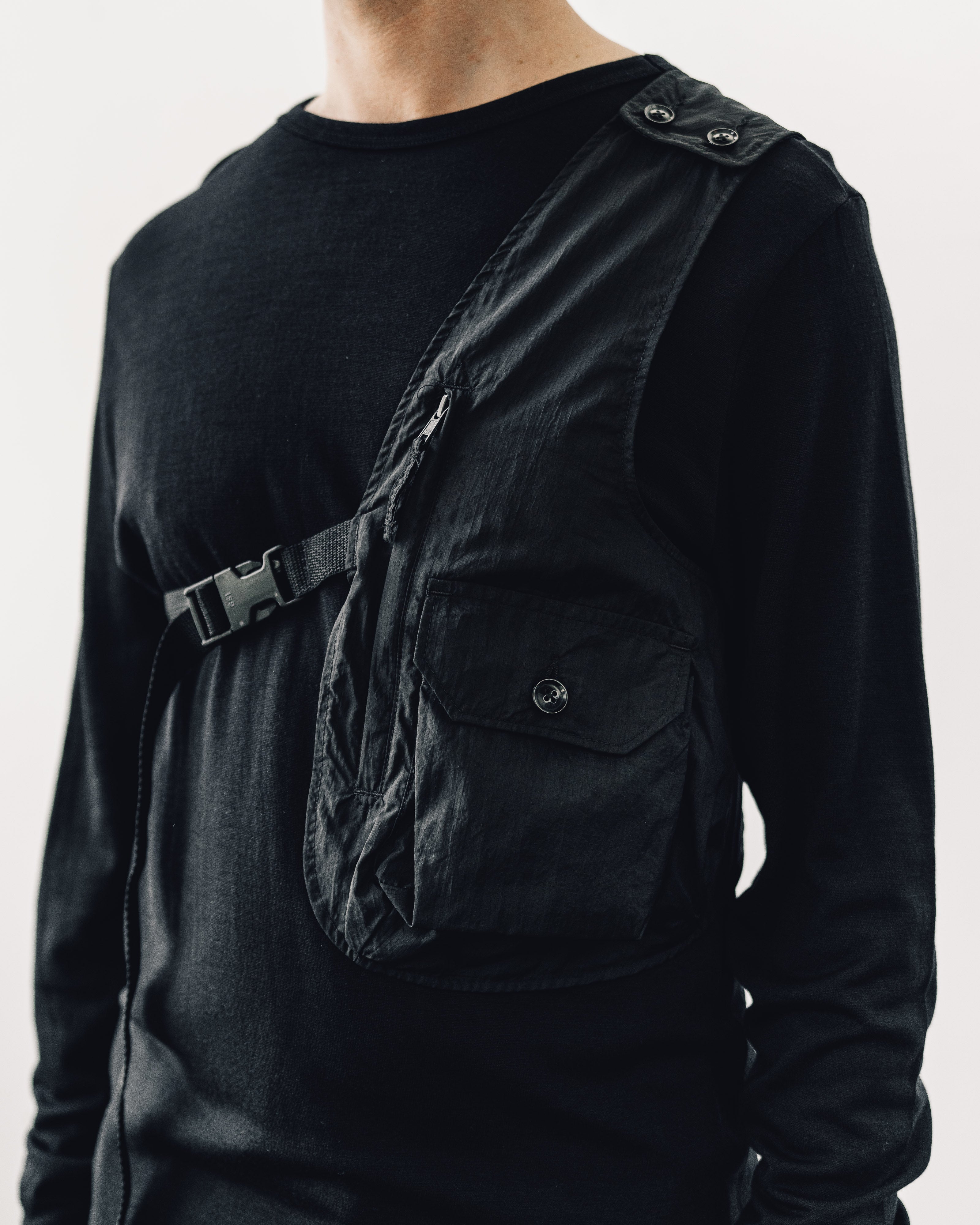 Engineered Garments Shoulder Vest, Black – Glasswing