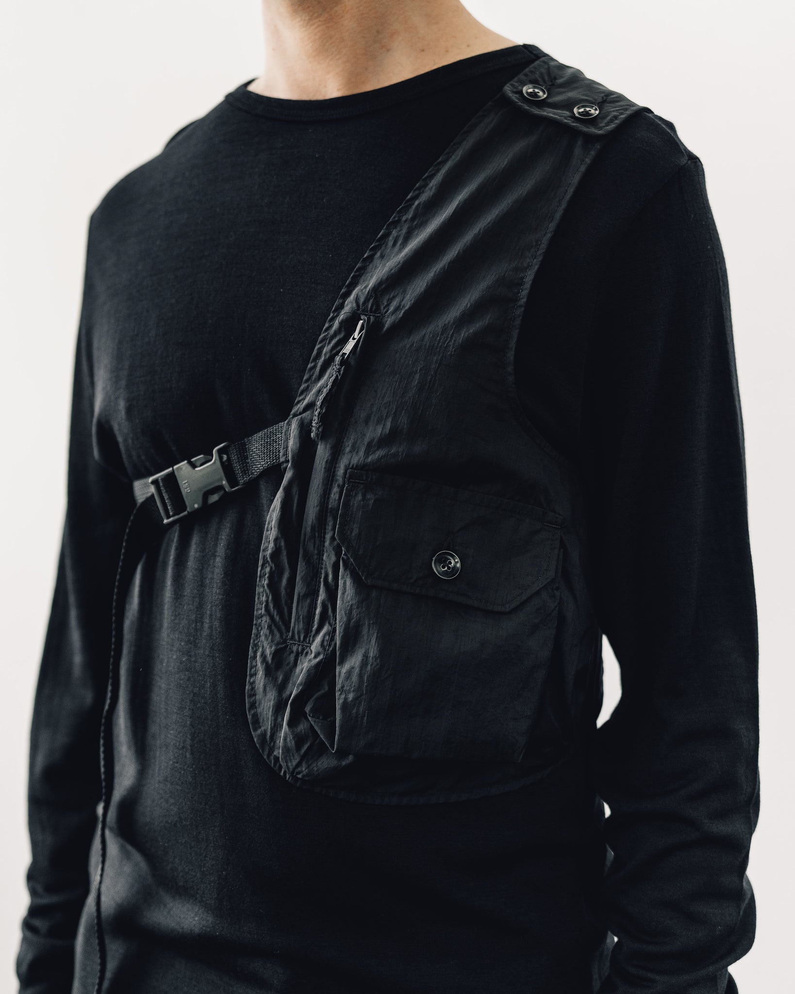 Engineered Garments Shoulder Vest, Black