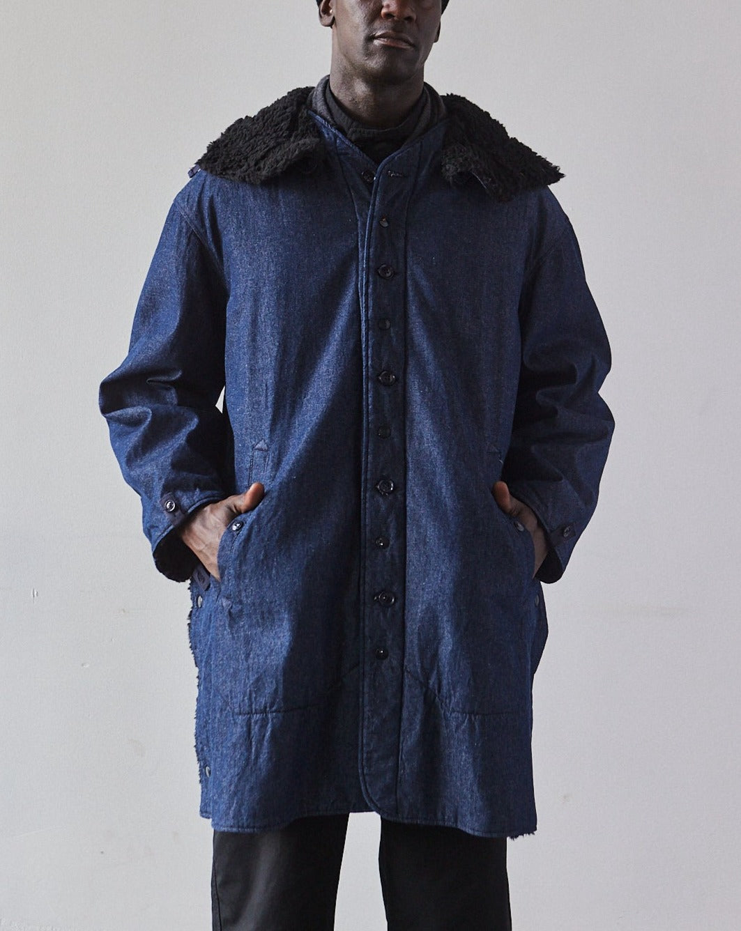 Engineered garments shawl hot sale collar reversible coat