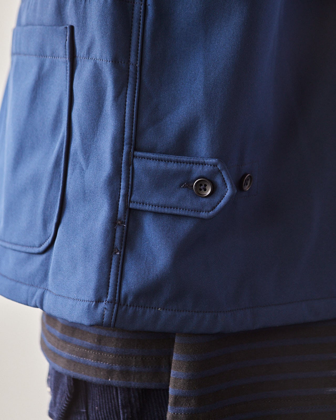 Engineered Garments Bonded Fleece Cardigan Jacket, Navy | Glasswing