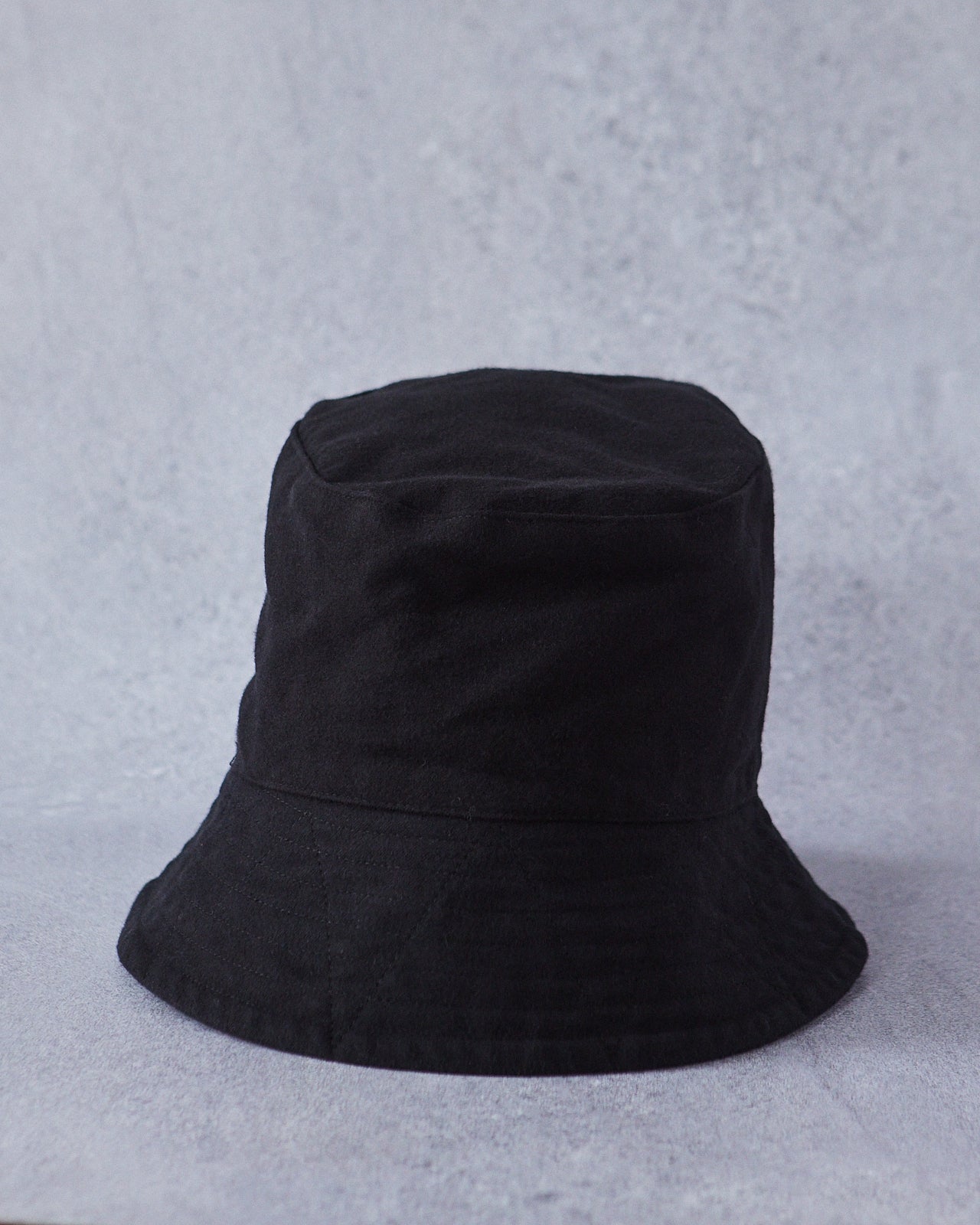Engineered Garments Bucket Hat, Black Moleskin | Glasswing