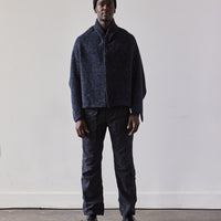 Engineered Garments Button Shawl, Heather Navy Sweater Knit