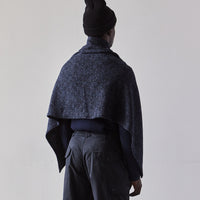 Engineered Garments Button Shawl, Heather Navy Sweater Knit