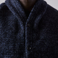 Engineered Garments Button Shawl, Heather Navy Sweater Knit