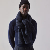 Engineered Garments Button Shawl, Heather Navy Sweater Knit