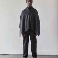 Engineered Garments Button Shawl, Heavy Charcoal Wool