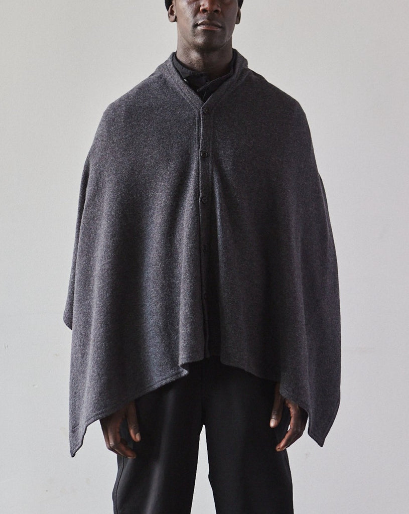 Engineered Garments Button Shawl, Heavy Charcoal Wool 