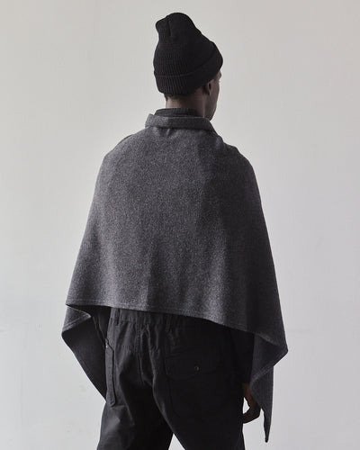 Engineered Garments Button Shawl, Heavy Charcoal Wool