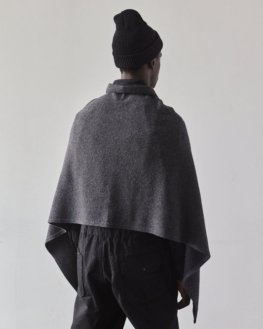 Engineered Garments Button Shawl, Heavy Charcoal Wool