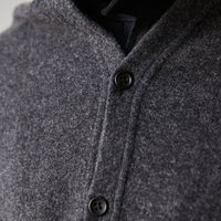 Engineered Garments Button Shawl, Heavy Charcoal Wool