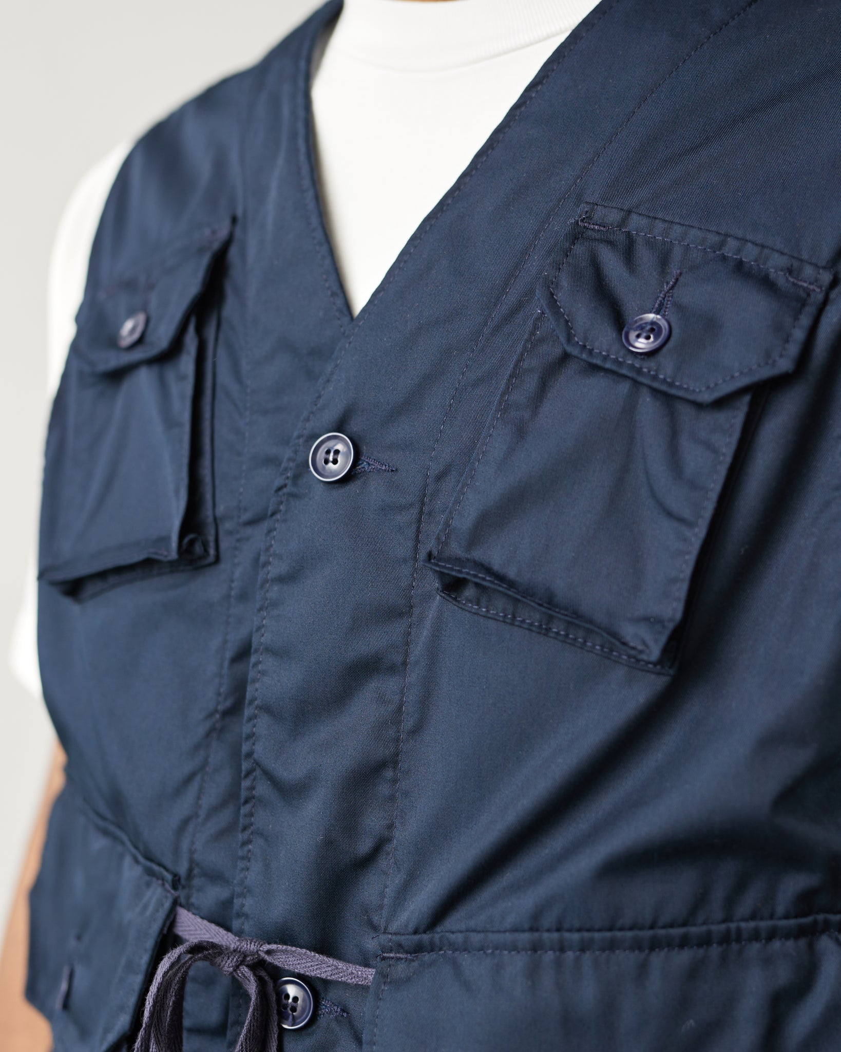 Engineered Garments C-1 Vest, Dark Navy | Glasswing