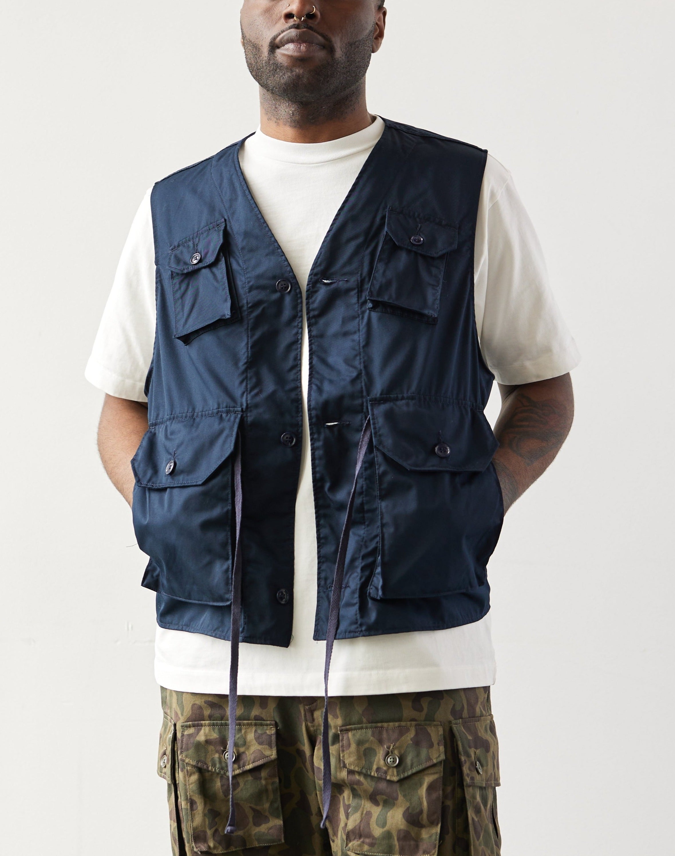 Engineered Garments C-1 Vest, Dark Navy