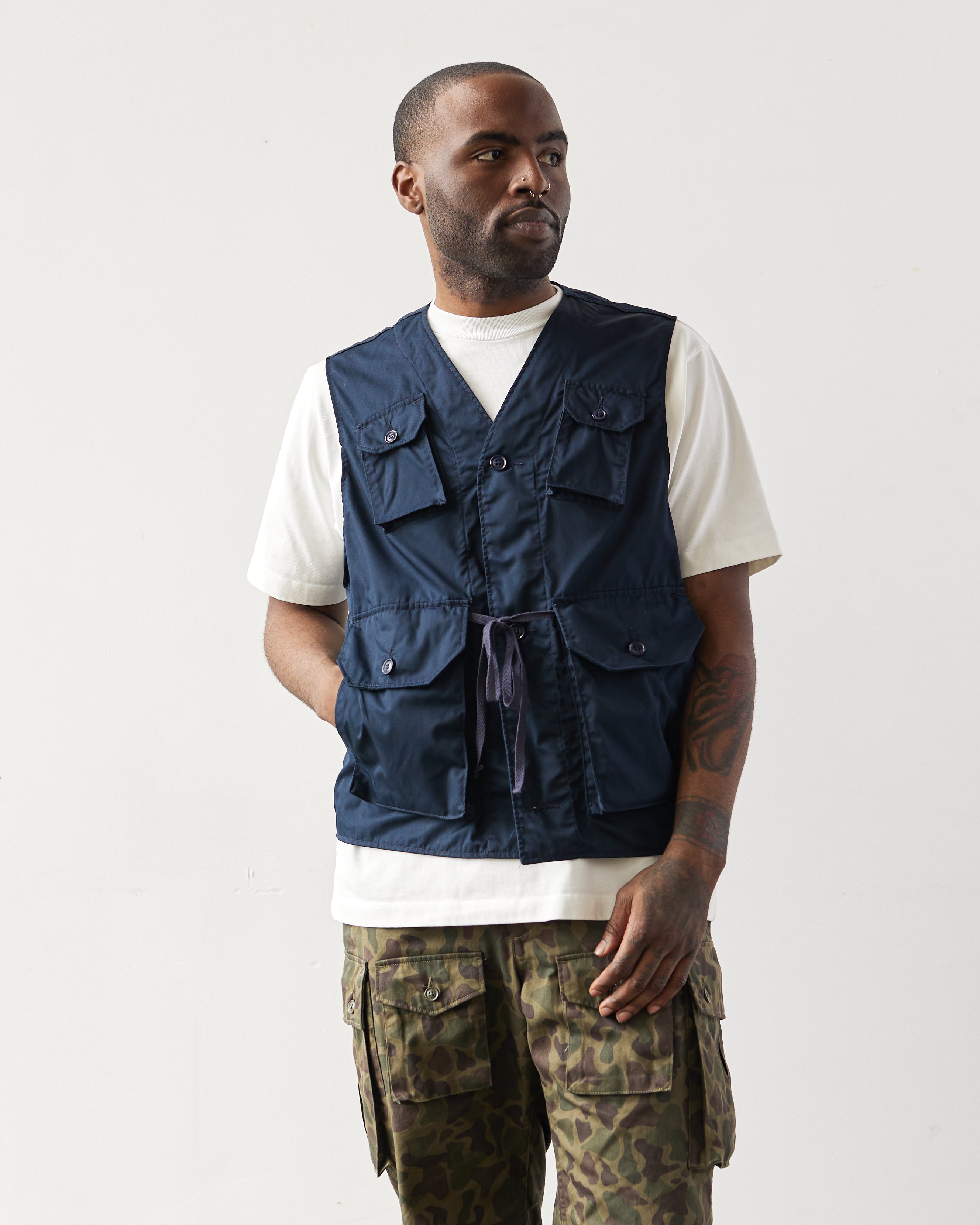 Engineered Garments C-1 Vest, Dark Navy