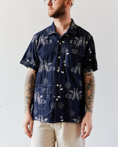 Engineered Garments Camp Shirt, Bird Embroidery