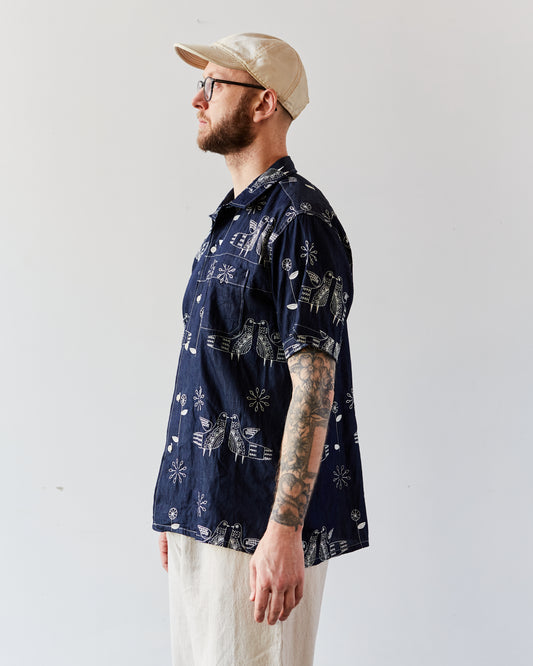 Engineered Garments Camp Shirt, Bird Embroidery