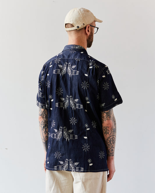 Engineered Garments Camp Shirt, Bird Embroidery