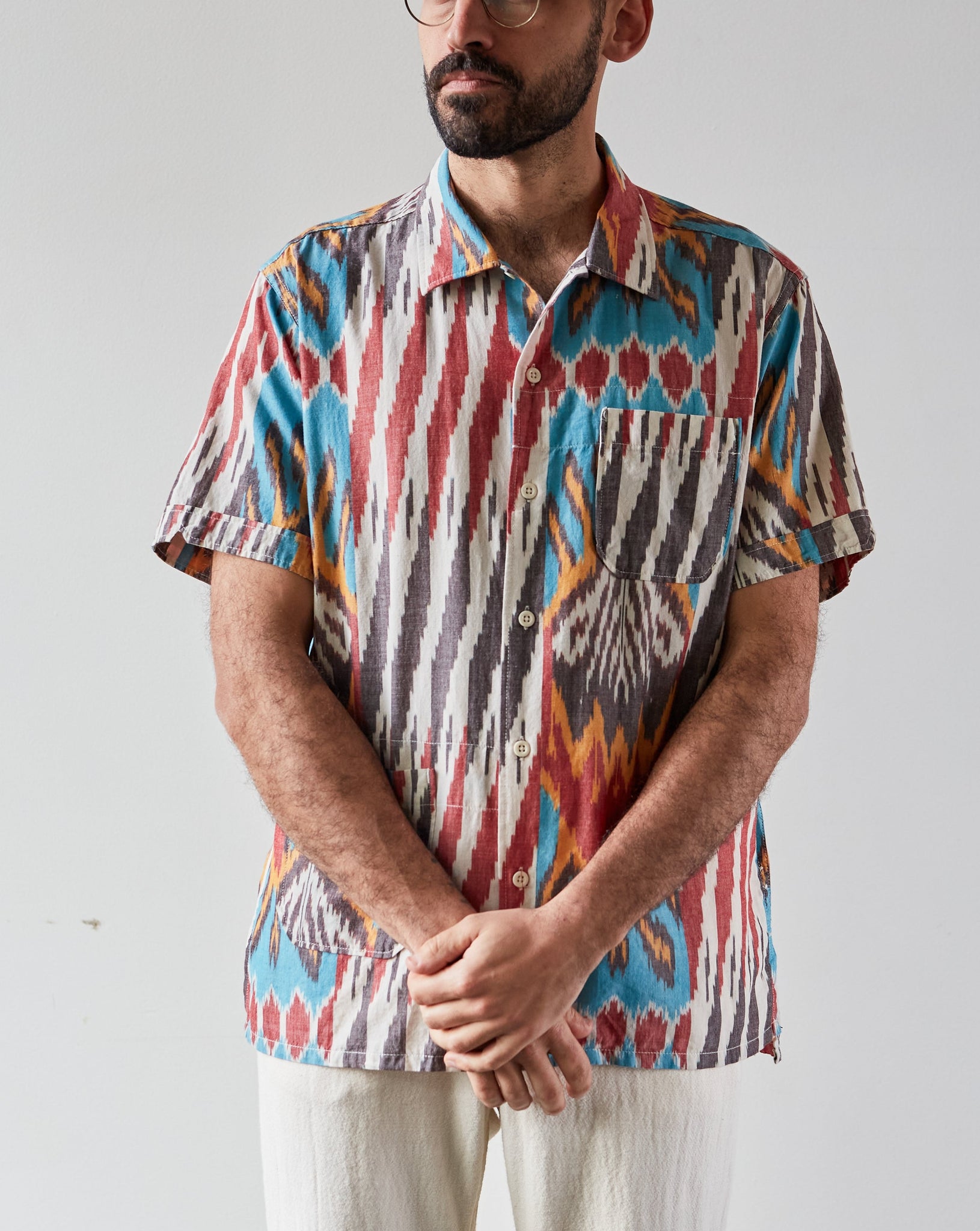Engineered Garments Camp Shirt, Multi Color | Glasswing