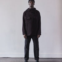 Engineered Garments Cotton Cagoule Shirt, Black Waffle