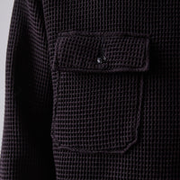 Engineered Garments Cotton Cagoule Shirt, Black Waffle