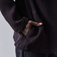 Engineered Garments Cotton Cagoule Shirt, Black Waffle