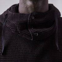 Engineered Garments Cotton Cagoule Shirt, Black Waffle