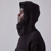 Engineered Garments Cotton Cagoule Shirt, Black Waffle