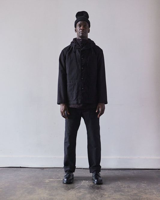 Engineered Garments Cotton Cagoule Shirt, Black Waffle