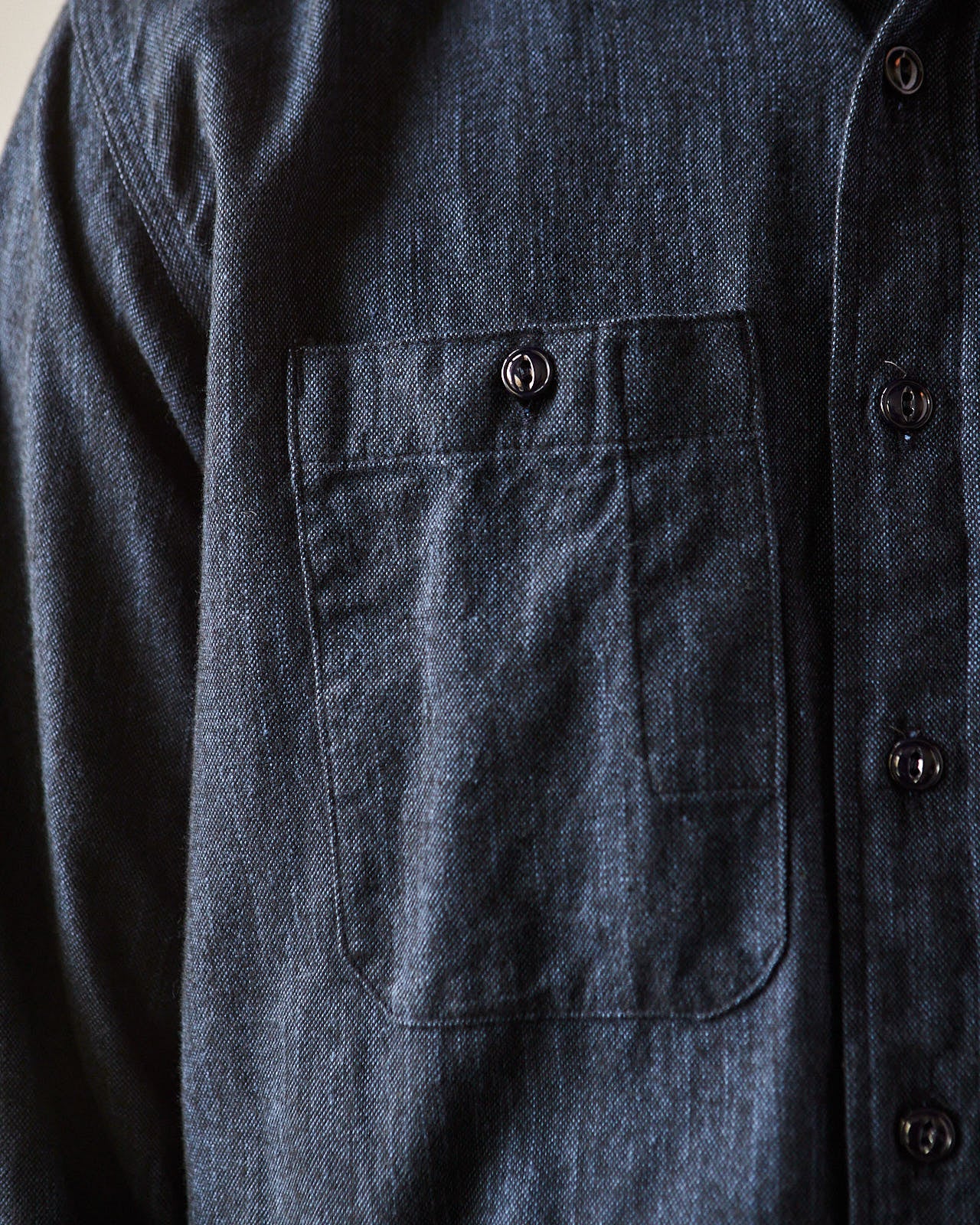 トップス EG 22FW WorkShirt Melange Cotton Flannel Engineered Garments Cotton Flannel Work Shirt, Navy Melange