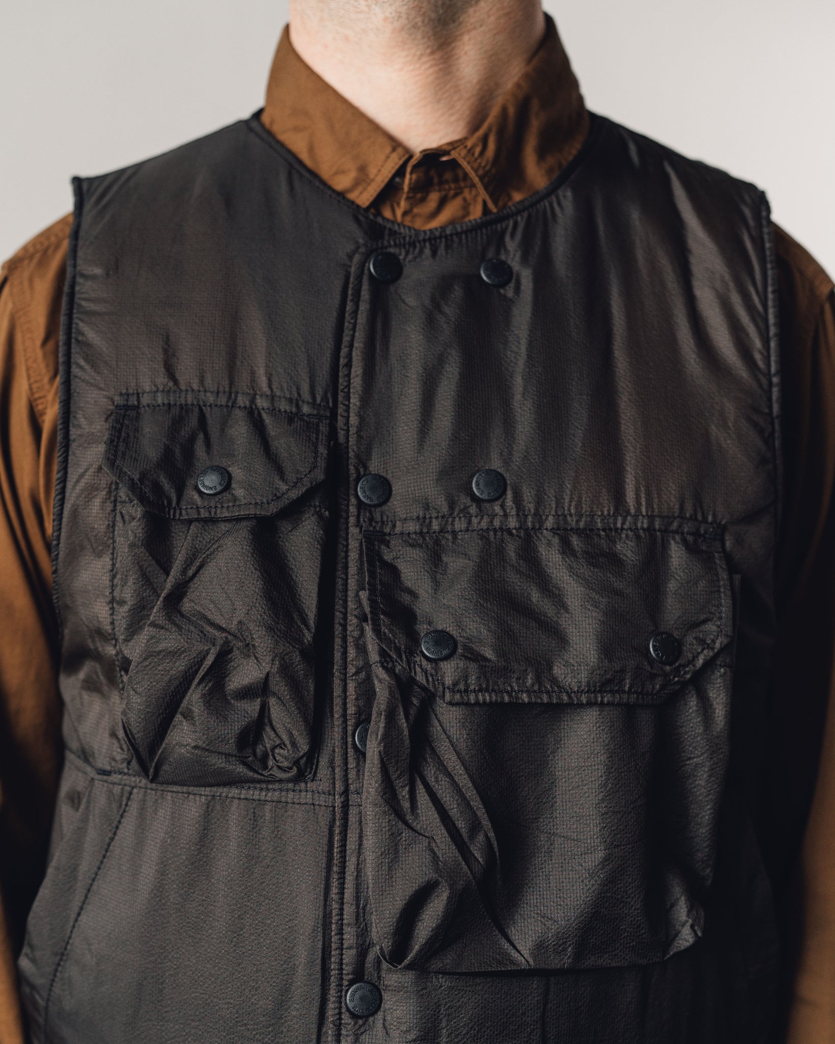 Engineered Garments Cover Vest, Brown | Glasswing