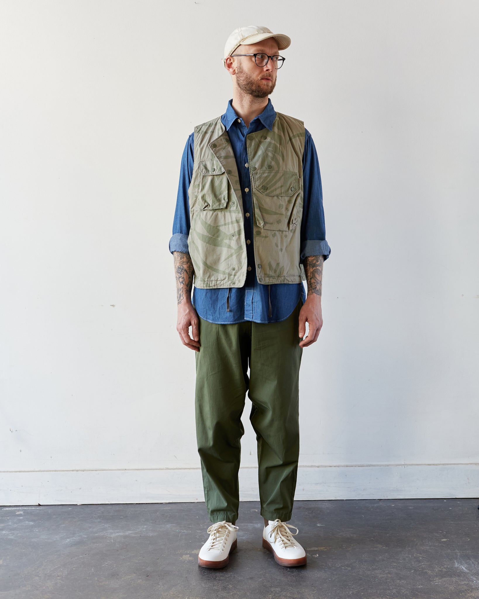 Engineered Garments Cover Vest, Khaki/Olive