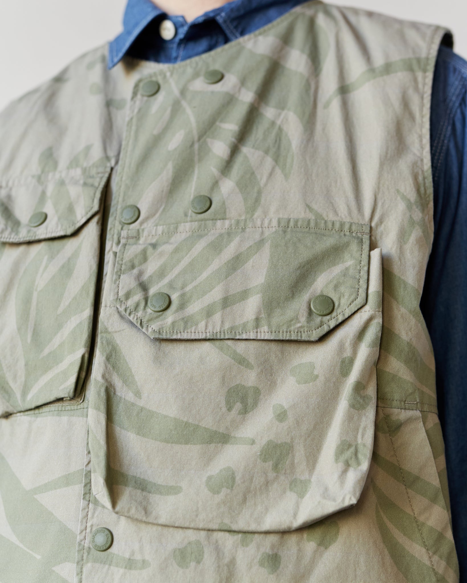 Engineered Garments Cover Vest, Khaki/Olive