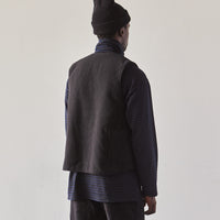 Engineered Garments Fake Melton Over Vest, Black