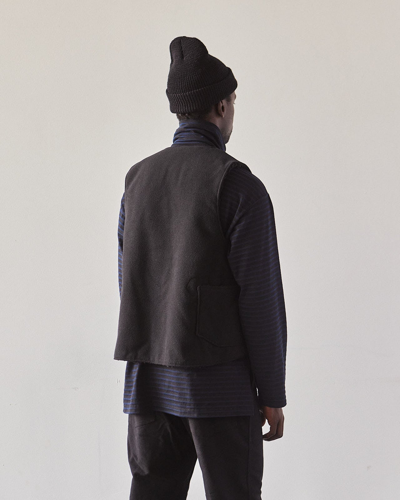 Engineered Garments Fake Melton Over Vest, Black