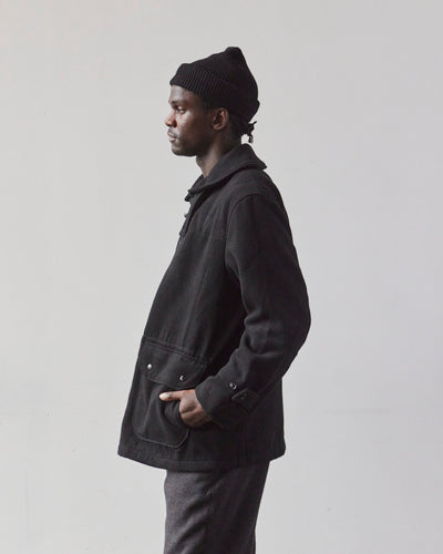 Engineered Garments Fake Melton Short Duffle Jacket, Black