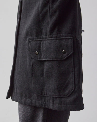 Engineered Garments Fake Melton Short Duffle Jacket, Black