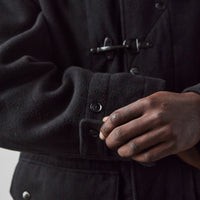 Engineered Garments Fake Melton Short Duffle Jacket, Black